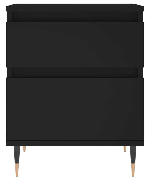 VIDAXL - Fekete Éjjeliszekrény - 2 db - 40x35x50cm