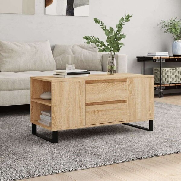 Modern Dohányzóasztal - Sonoma Tölgy - 102x44,5x50 cm