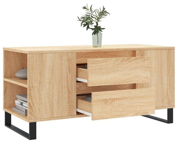 Modern Dohányzóasztal - Sonoma Tölgy - 102x44,5x50 cm
