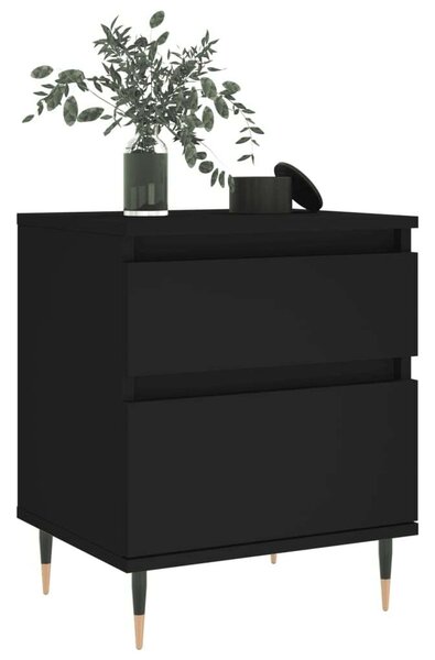 VIDAXL - Fekete Éjjeliszekrény - 2 db - 40x35x50cm