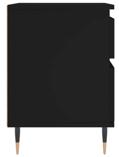 VIDAXL - Fekete Éjjeliszekrény - 2 db - 40x35x50cm