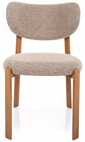 Kárpitozott étkezőszék ROVENI, tölgy/beige