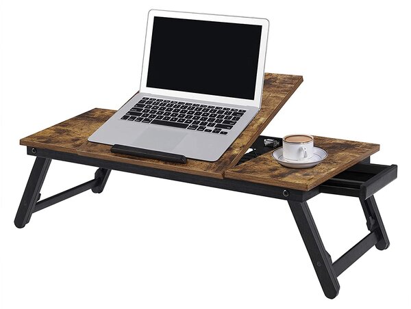 Laptop állvány VAREXO, rusztikus barna/fekete