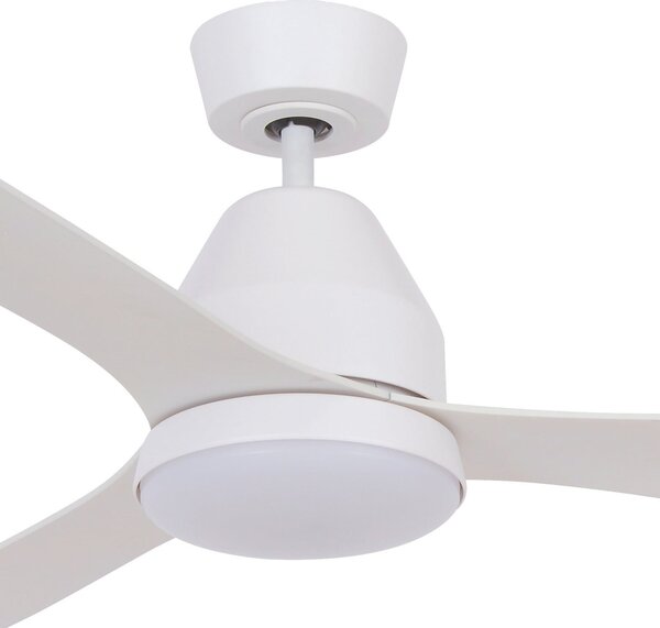 Whitehaven mennyezeti ventilátor világítással, fehér, csendes – Beacon Beacon Lighting, Whitehaven, dimmable, Fehér, Nappali, Műanyag, Modern