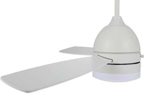Vector LED mennyezeti ventilátor DC, csendes, 122 cm, CCT – Beacon Beacon Lighting, Vector, Fehér, Nappali, Fa, Modern