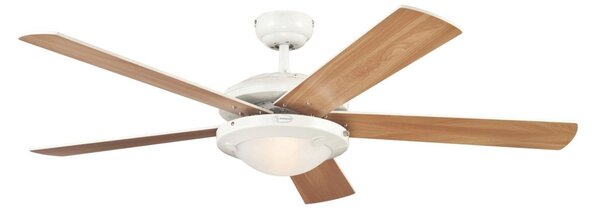 Comet 2 mennyezeti ventilátor világítással, fa kivitelben, csendes – Westinghouse, COMET, Fa, Nappali, Fa, Modern