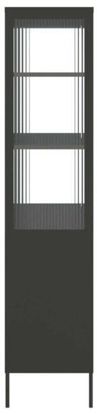 VidaXL fekete üveg és acél magasszekrény 90 x 40 x 180 cm
