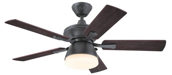 7316240 Mennyezeti ventilátor világítással, diófa színű, csendes – Westinghouse Westinghouse, 7316240, Fa, Nappali, Műanyag, Modern