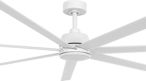 Atlanta mennyezeti ventilátor világítással, fehér, DC-meghajtású, csendes – Beacon Lighting, Atlanta, dimmable, Fehér, Nappali, Alumínium, Modern