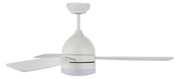 Vector LED mennyezeti ventilátor DC, csendes, 122 cm, CCT – Beacon Beacon Lighting, Vector, Fehér, Nappali, Fa, Modern