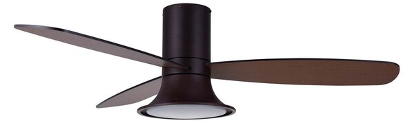 Flusso mennyezeti ventilátor világítással, bronz színű, csendes, Beacon Beacon Lighting, Flusso, dimmable, Bronz / Öreg Sárgaréz, Nappali, Fa, Modern