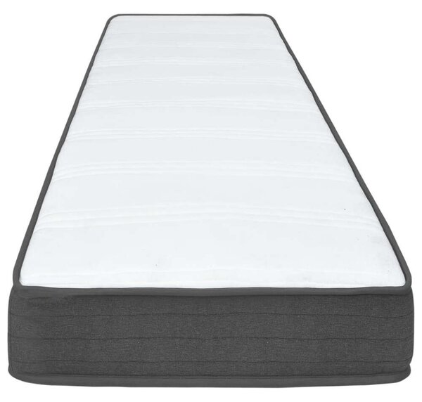 VidaXL sötétszürke rugós szövetágy 120 x 200 cm