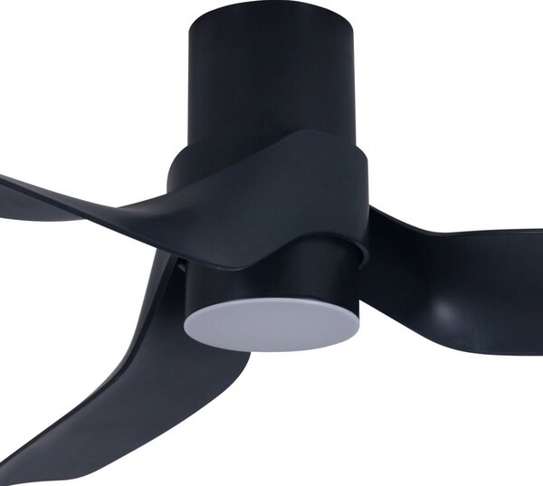 Nautica mennyezeti ventilátor világítással, fekete, csendes – Beacon Beacon Lighting, Nautica, dimmable, Fekete, Nappali, Műanyag, Modern
