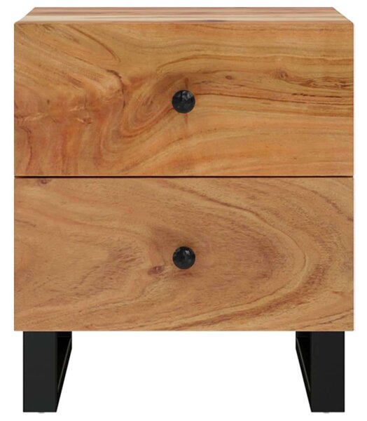 VidaXL Akácfa Éjjeliszekrény Pár - 2 db - 40x33x46 cm