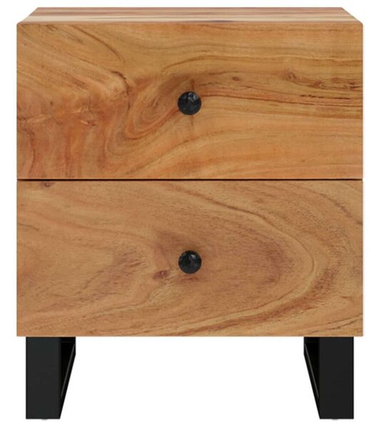 VidaXL Akácfa Éjjeliszekrény Pár - 2 db - 40x33x46 cm