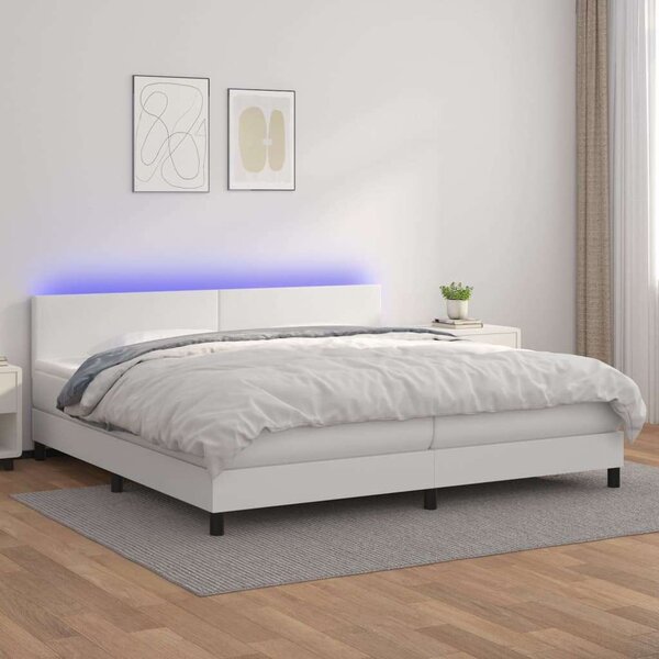 VidaXL LED-es Ágy - Műbőr - 200x200 cm