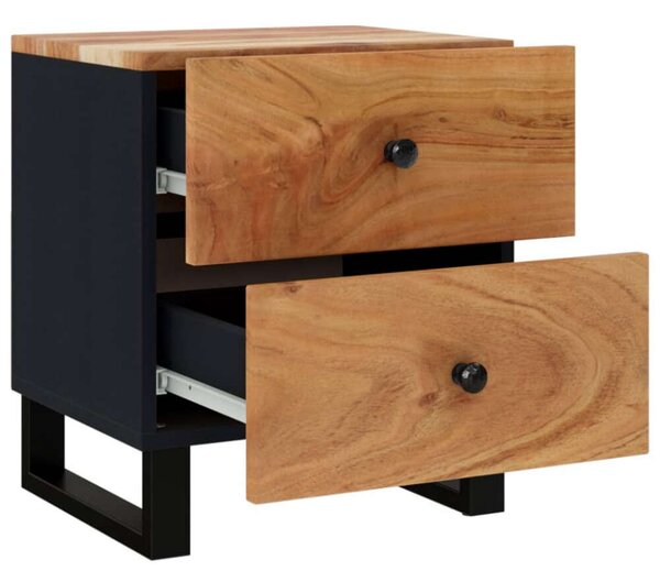 VidaXL Akácfa Éjjeliszekrény Pár - 2 db - 40x33x46 cm