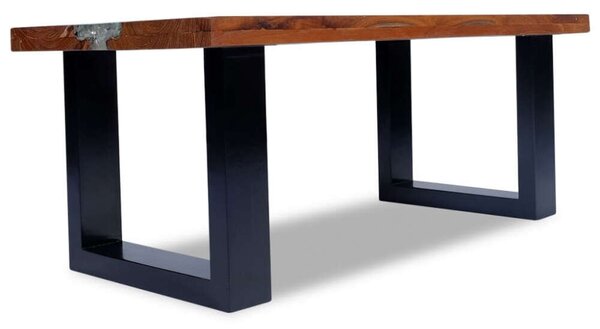 VidaXL Tömör Tikfa Dohányzóasztal - 100x50 cm