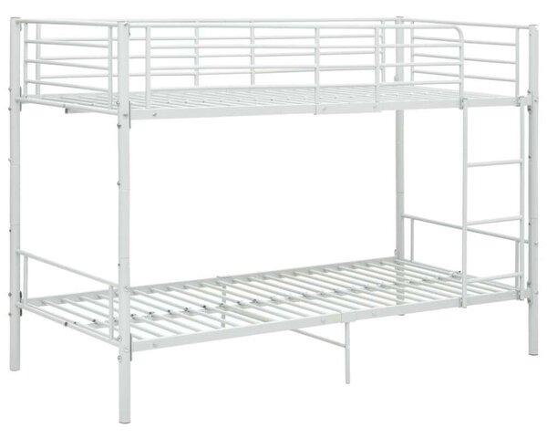 VidaXL Emeletes Ágy - Fém - Fehér - 90x200 cm