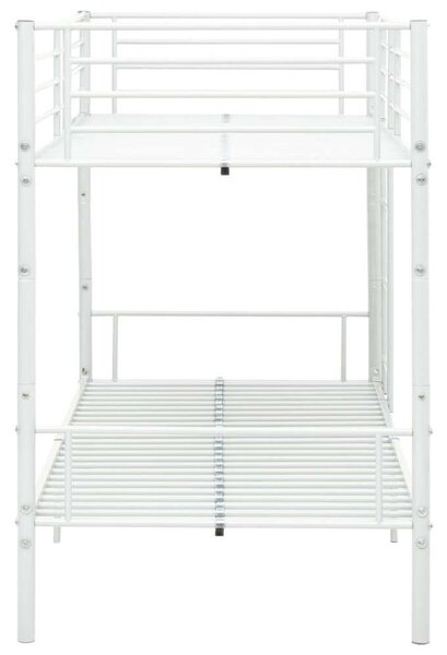 VidaXL Emeletes Ágy - Fém - Fehér - 90x200 cm