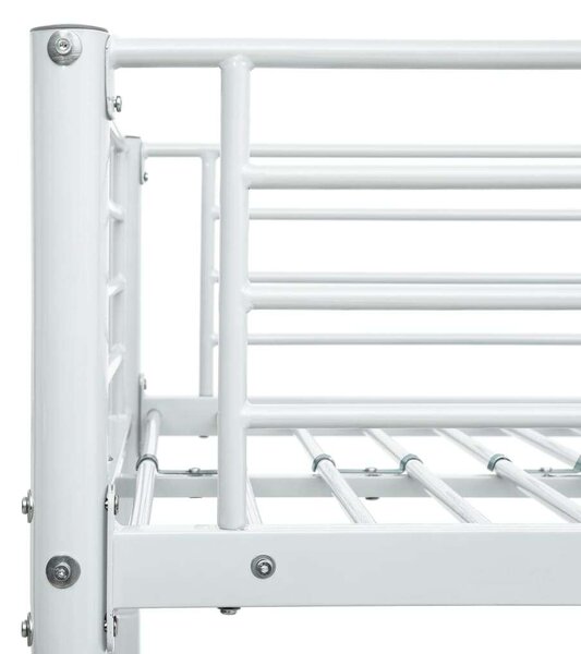 VidaXL Emeletes Ágy - Fém - Fehér - 90x200 cm