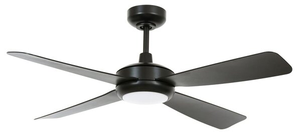 Slipstream mennyezeti ventilátor világítással, fekete, csendes – Beacon Beacon Lighting, Slipstream, dimmable, Fekete, Nappali, Műanyag, Modern