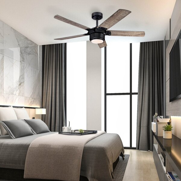 Morris LED mennyezeti ventilátor, fa, csendes – Westinghouse Westinghouse, Morris, dimmable, Fa, Nappali, Fa