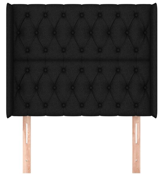 VidaXL Fejtámla Szövet - Fekete - 93x16x118/128 cm