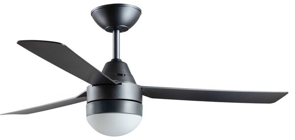 Megara mennyezeti ventilátor világítással, titán színű, 122 cm, csendes – Beacon Beacon Lighting, Megara, Szürke, Nappali, Műanyag, Modern