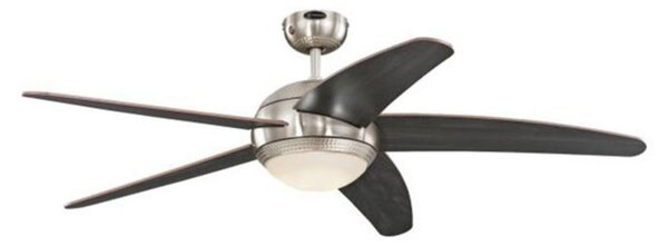 Bendan LED mennyezeti ventilátor, króm/fa, csendes – Westinghouse Westinghouse, Bendan, dimmable, Fa, Nappali, Fa, Modern