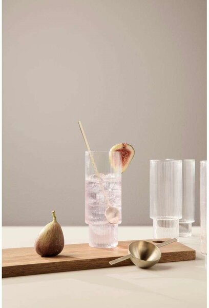 Ferm LIVING - Ripple Long Drink Glasses Set of 4 Clearferm LIVING - Lampemesteren