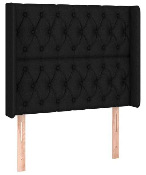 VidaXL Fejtámla Szövet - Fekete - 93x16x118/128 cm