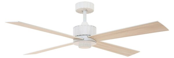 Newport mennyezeti ventilátor világítással, fehér/tölgy, csendes – Beacon Beacon Lighting, Newport, Fa, Nappali, Fa, Modern