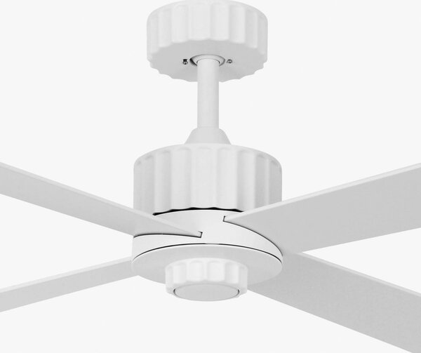 Newport mennyezeti ventilátor világítással, fehér/tölgy, csendes – Beacon Beacon Lighting, Newport, Fa, Nappali, Fa, Modern