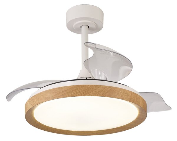 Mistral Mini LED mennyezeti ventilátor, fa, DC, csendes, Mantra – Mantra Mantra Iluminación, Mistral Mini, dimmable, Fa, Nappali, Műanyag, Modern