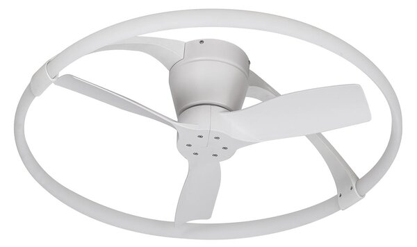 Nepal Mini LED mennyezeti ventilátor, alkalmazás, fehér – Mantra Mantra Iluminación, Nepal Mini, dimmable, Fehér, Nappali, Fém, Modern