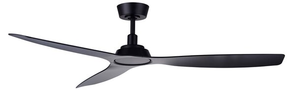 Moto mennyezeti ventilátor, fekete, Ø 132 cm, csendes – Beacon Beacon Lighting, Moto, Fekete, Nappali, Műanyag, Modern