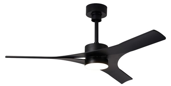 Thai LED mennyezeti ventilátor, fekete, csendes DC-meghajtás, CCT – Mantra Mantra Iluminación, Thai, dimmable, Fekete, Nappali, Műanyag, Modern