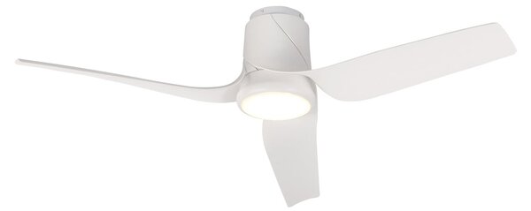 Ushuaia LED mennyezeti ventilátor, fehér, csendes DC-meghajtás, CCT – Mantra Mantra Iluminación, Ushuaia, dimmable, Fehér, Nappali, Műanyag, Modern