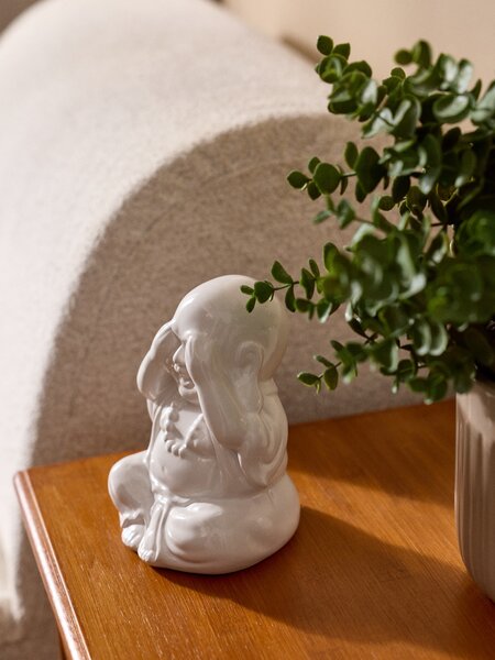 Sinsay - Álló kerámia dekoráció Buddha formában - fehér