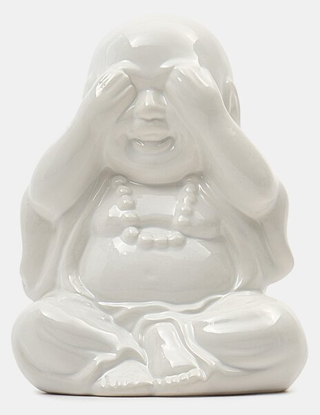 Sinsay - Álló kerámia dekoráció Buddha formában - fehér