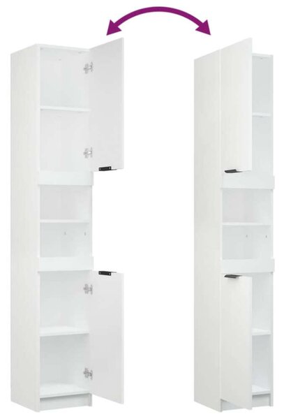 VidaXL Fürdőszobaszekrény - Fehér - 188,5 cm