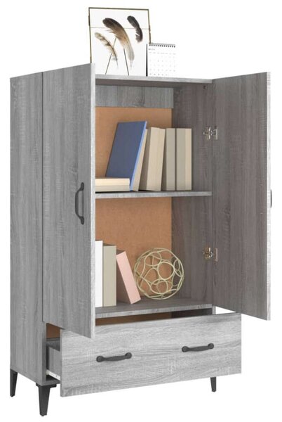 VidaXL szürke sonoma színű szerelt fa magasszekrény 70 x 31 x 115 cm