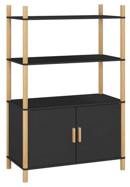 VidaXL fekete szerelt fa magasszekrény 80x40x121 cm