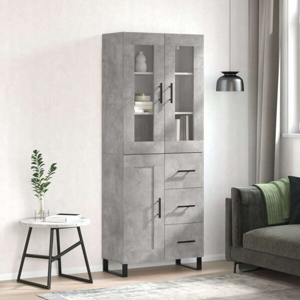 VidaXL Magasszekrény - Beton Szürke - 180 cm