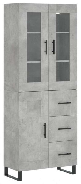 VidaXL Magasszekrény - Beton Szürke - 180 cm