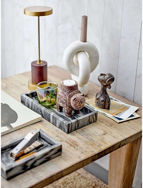 Bloomingville - Goa Candle Holder White/Marble - Lampemesteren