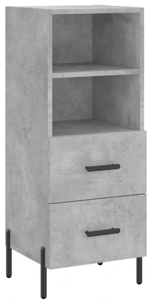 VidaXL Magas Szekrény - Beton Szürke - 34,5x34x180 cm