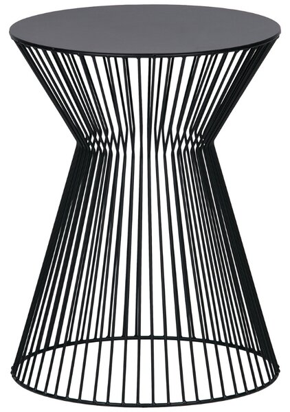 Hoorns Fekete fém tárolóasztal Timon 35 cm