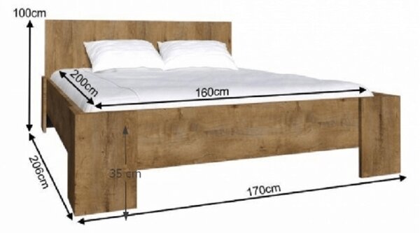 Franciaágy 160 cm Modestus L1 (ágyráccsal)